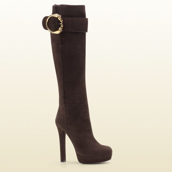 Gucci Shoes - Gucci suede Horsebit Tall Boots